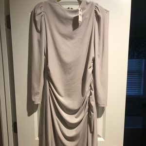 Velvet Ruched asymmetrical dress